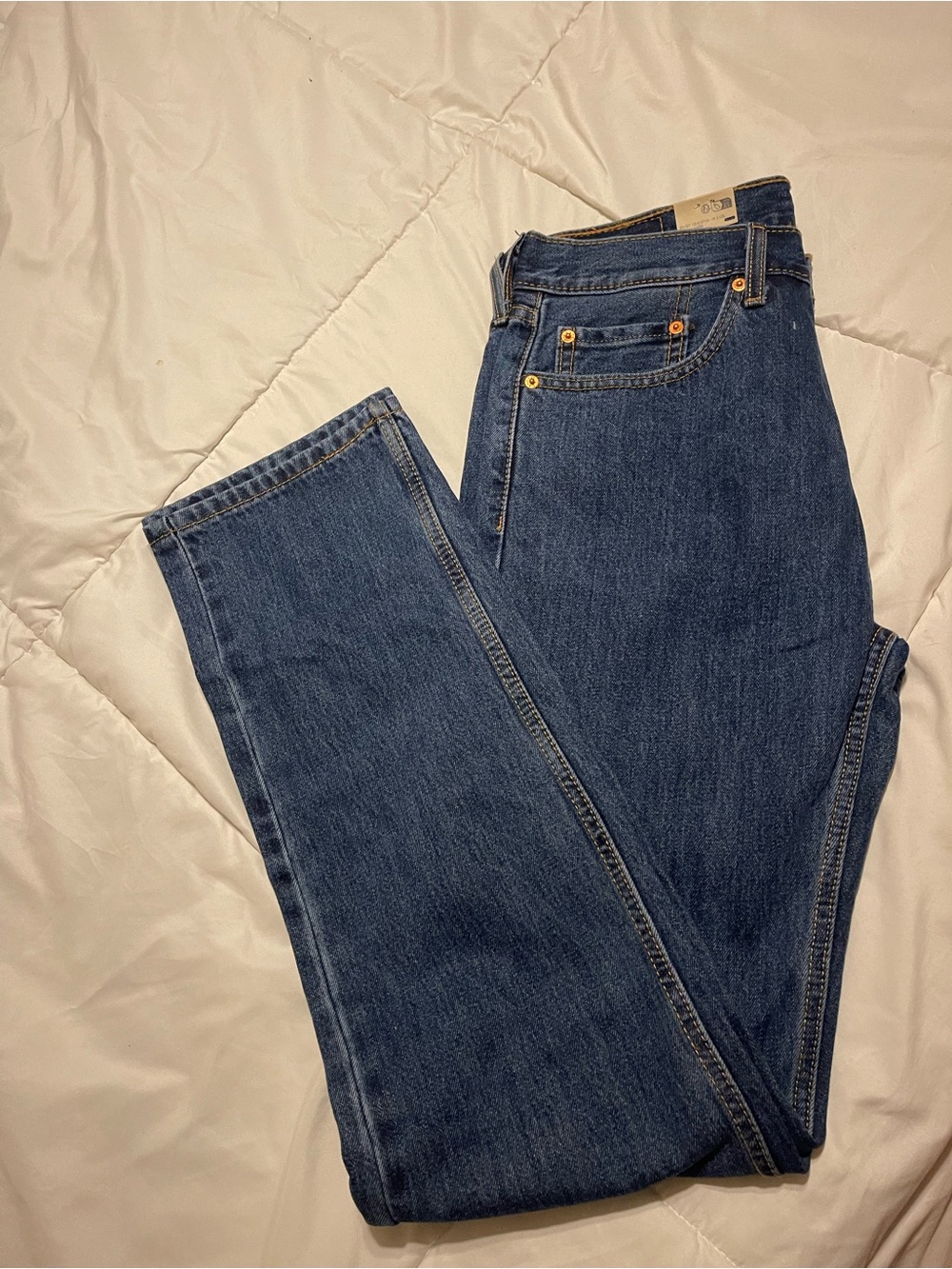 Levi's Men's Regular Straight Jeans in Dark Blue Denim NWT